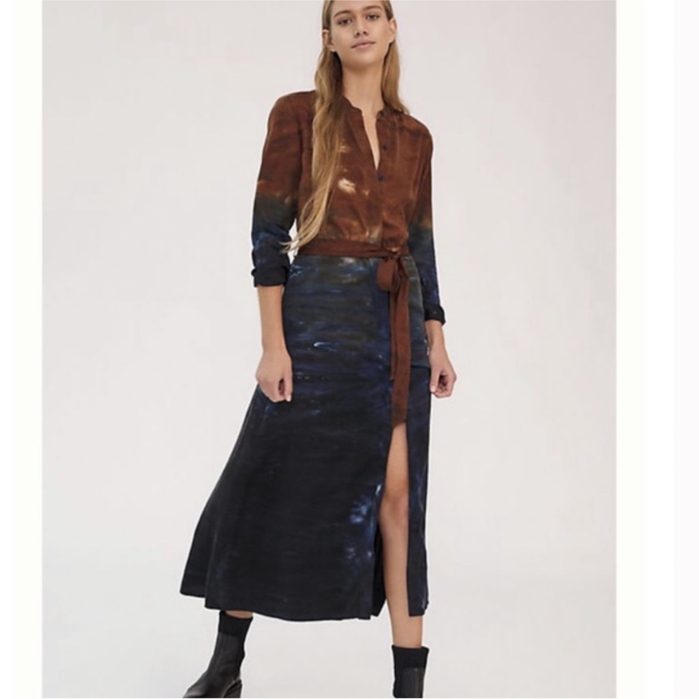 Anthropologie Cloth&Stone Tie-Dyed Shirtdress NWT
